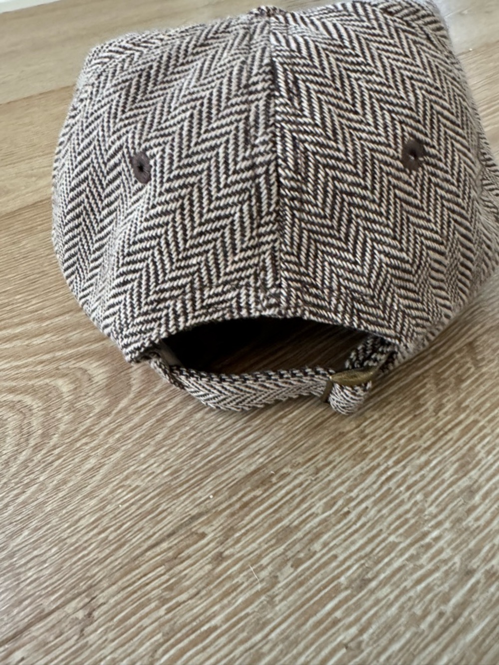 Clare V. Herringbone Baseball Cap with Red Embroidery - worn once - Picture 8 of 8